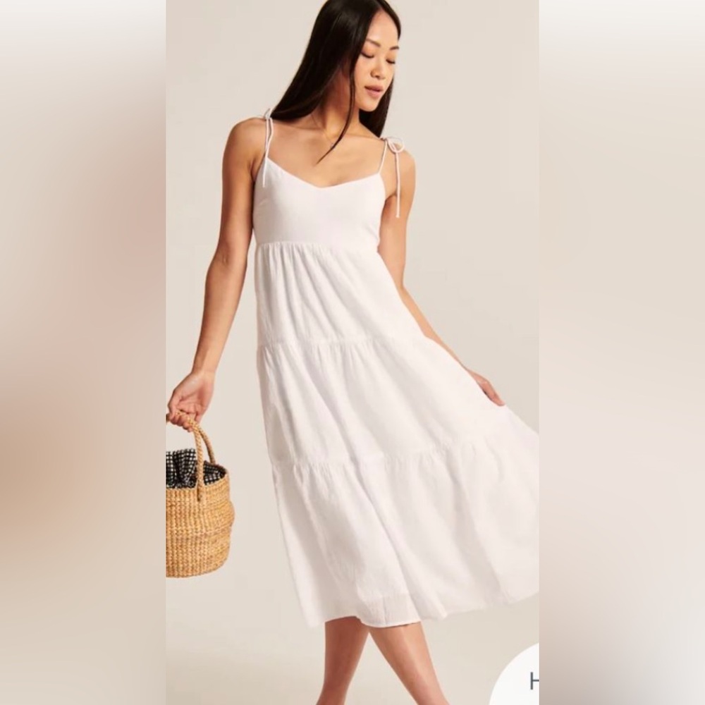 Abercrombie White Midi Dress